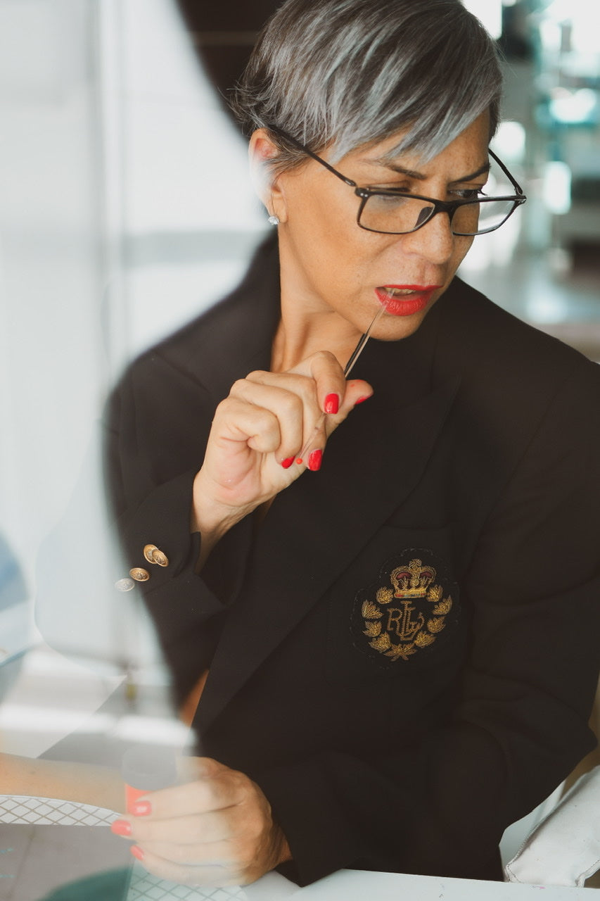 Vintage Ralph Lauren Navy Crest Blazer (S)