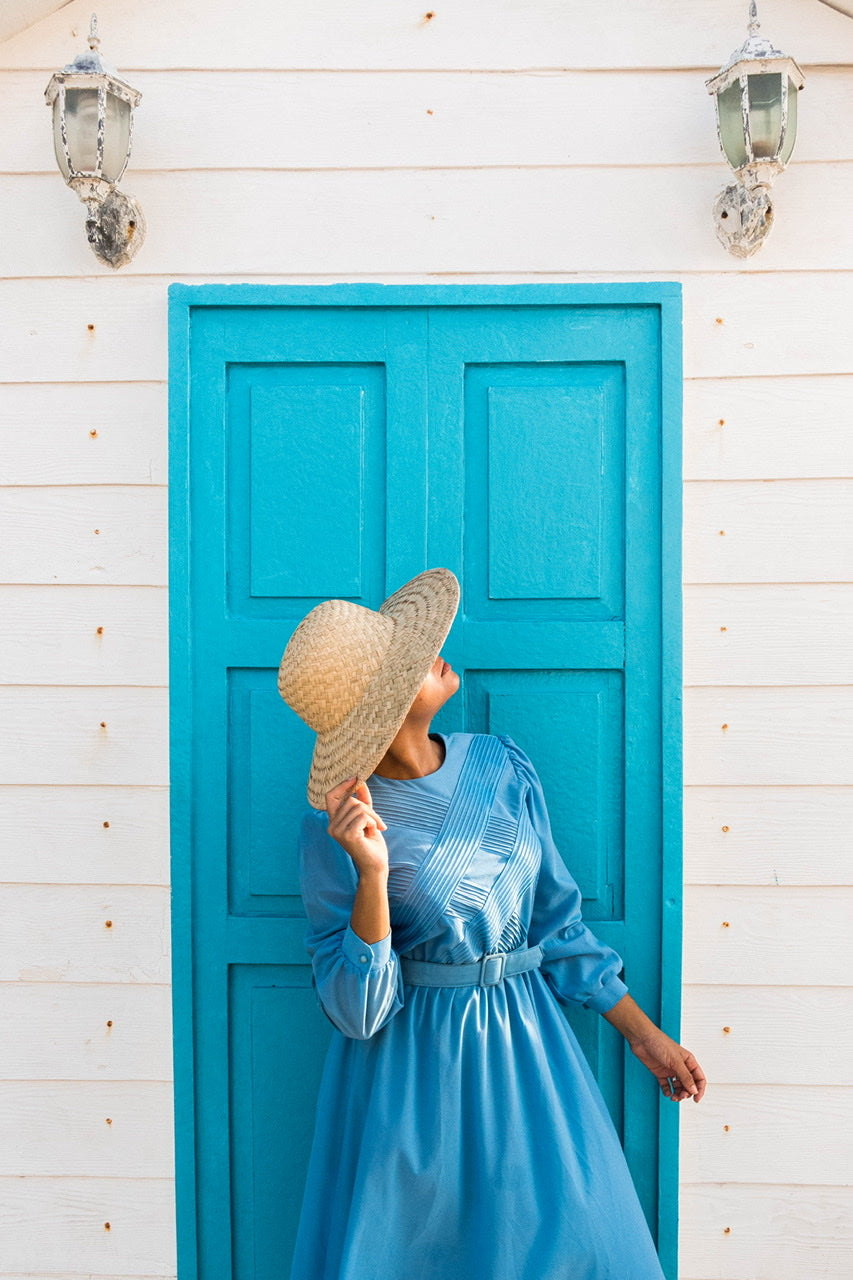 Vintage Aqua Blue Dress 1970’s (S)